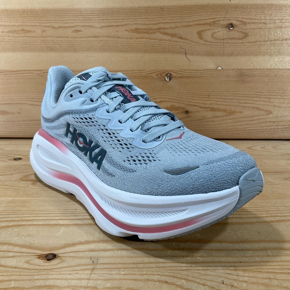 Hoka One Bondi 9 Running Shoes Womens 7.5 D WIDE Grayish Blue Pink 1162014 MBLW